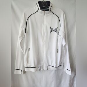 Vintage Y2K Tapout Affliction White Zip Up Jacket Size M